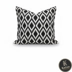 Coussin noire grand motif