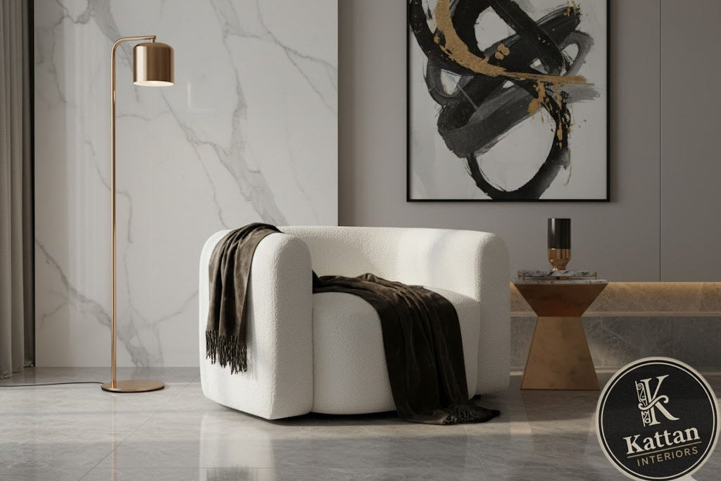 Fauteuil Nuvia blanc - kattan interiors